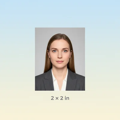 Standardisiertes 2 x 2 Zoll (51 x 51 mm) Foto für die Schweiz