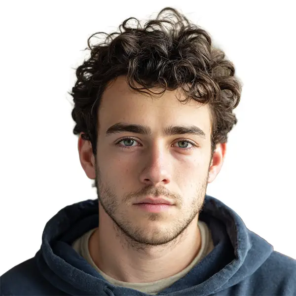 Studio-style green card photo after processing